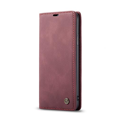 JMstore hülle kompatibel mit iPhone 11 Pro, Leder Flip Schutzhülle Brieftasche Handyhülle mit Kreditkarten Standfunktion (Rot) von JMstore