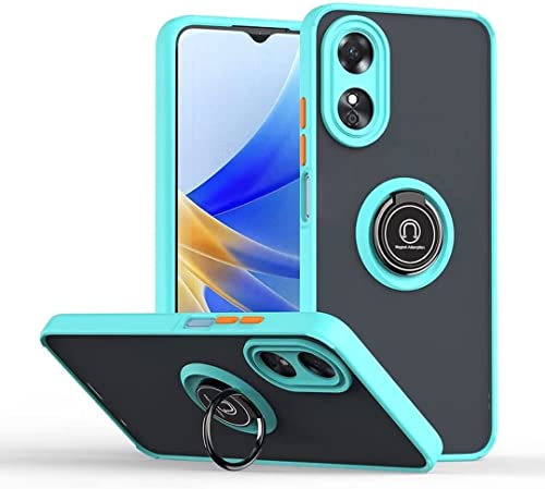 JNERBUYI Bumper Handyhülle für Google Pixel 9 Pro XL mit Ring, Schutzhülle mit 360°Magnetring, Hülle Stoßfeste mit Ständer. Robuste Cover Case. Himmelblau von JNERBUYI