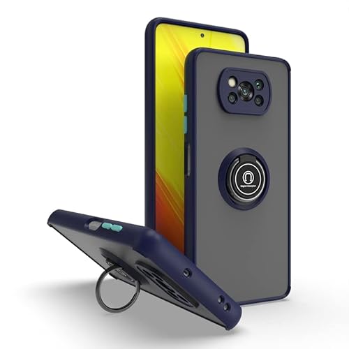 JNERBUYI Bumper Handyhülle für Xiaomi Poco X3 mit Ring, Schutzhülle mit 360°Magnetring, Hülle Stoßfeste mit Ständer. Robuste Cover Case. Königsblau JNERBUYI Bumper Handyhülle für Xiaomi Poco X3 mit Ring, Schutzhülle mit 360°Magnetring, Hülle Stoßfeste mit Ständer. Robuste Cover Case. Königsblau von JNERBUYI