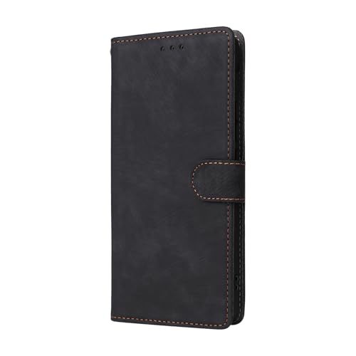 JNERBUYI Flip Handyhülle für Nothing CMF Phone 2 Pro, PU Lederhülle mit Magnetische Wallet Hülle, Portemonnaie Flip Case, Stoßfeste Schutzhülle. Schwarz von JNERBUYI