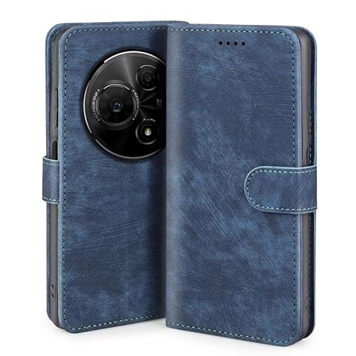 JNERBUYI Flip Handyhülle für TCL 60 NxtPaper, PU Lederhülle mit Magnetische Wallet Hülle, Portemonnaie Flip Case, Stoßfeste Schutzhülle. Blau von JNERBUYI