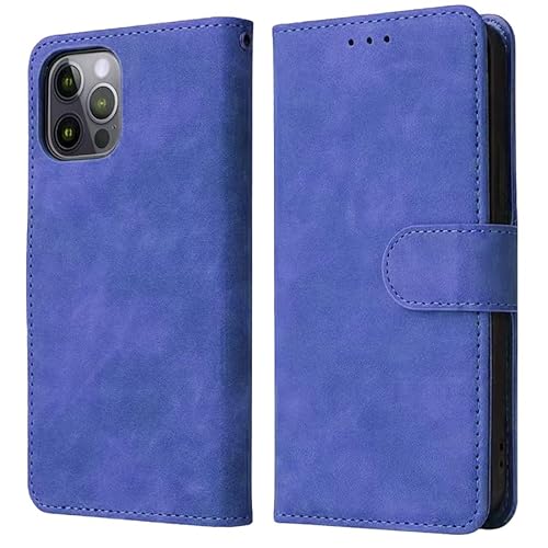 JNERBUYI Hülle Leder für Oneplus 13T 5G, Handyhülle Stoßfest mit Soft-Touch, Schutzhülle Bumper mit Standfunktion, Magnetische Schnalle. Blau von JNERBUYI