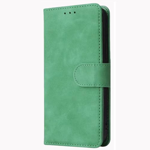JNERBUYI Hülle Leder für ZTE Blade A75 5G/Nubia Focus 5G/Nova 5G Pro, Handyhülle Stoßfest mit Soft-Touch, Schutzhülle Bumper mit Standfunktion, Magnetische Schnalle. Grün von JNERBUYI