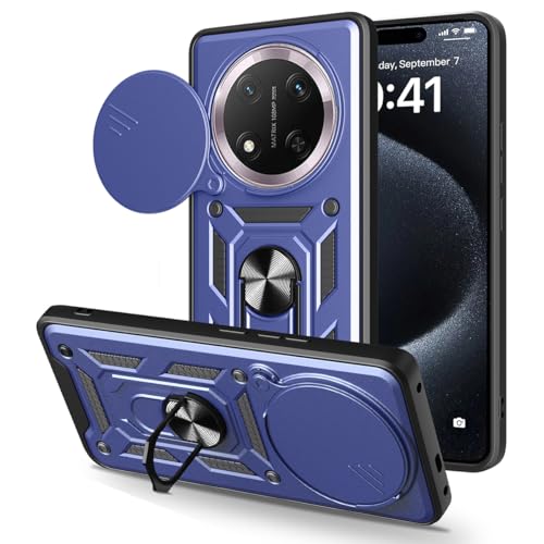 JNERBUYI Hülle für Honor Magic7 Lite/Magic 7 Lite/Honor X9C Schutzhülle mit 360°Ring und Objektiv Cover, Stoßfeste Handyhülle mit Magnet Ständer, Bumper Robuste Hülle. Blau JNERBUYI Hülle für Honor Magic7 Lite/Magic 7 Lite/Honor X9C Schutzhülle mit 360°Ring und Objektiv Cover, Stoßfeste Handyhülle mit Magnet Ständer, Bumper Robuste Hülle. Blau von JNERBUYI