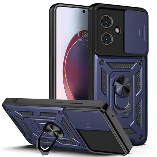 JNERBUYI Hülle für Motorola Moto G55 Schutzhülle mit 360°Ring und Objektiv Cover, Stoßfeste Handyhülle mit Magnet Ständer, Bumper Robuste Hülle. Blau JNERBUYI Hülle für Motorola Moto G55 Schutzhülle mit 360°Ring und Objektiv Cover, Stoßfeste Handyhülle mit Magnet Ständer, Bumper Robuste Hülle. Blau von JNERBUYI