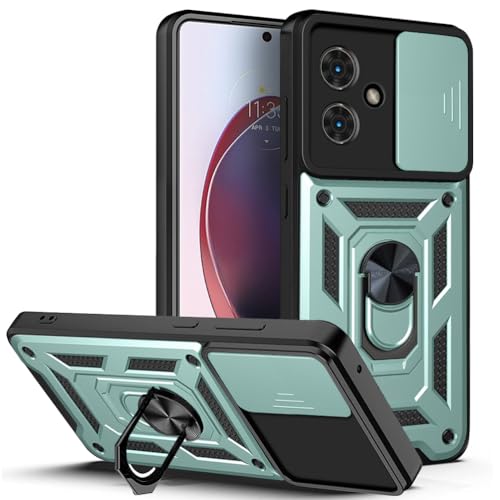 JNERBUYI Hülle für Motorola Moto G55 Schutzhülle mit 360°Ring und Objektiv Cover, Stoßfeste Handyhülle mit Magnet Ständer, Bumper Robuste Hülle. Grün JNERBUYI Hülle für Motorola Moto G55 Schutzhülle mit 360°Ring und Objektiv Cover, Stoßfeste Handyhülle mit Magnet Ständer, Bumper Robuste Hülle. Grün von JNERBUYI