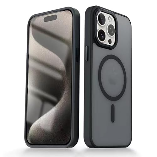 JNERBUYI Transparente Matt Hülle für iPhone 12/iPhone 12 Pro, Bumper Handyhülle mit Magnetische Schutzhülle, Acrylhülle + TPU Harte Hülle. Schwarz JNERBUYI Transparente Matt Hülle für iPhone 12/iPhone 12 Pro, Bumper Handyhülle mit Magnetische Schutzhülle, Acrylhülle + TPU Harte Hülle. Schwarz von JNERBUYI