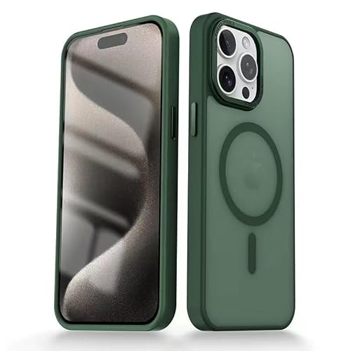 JNERBUYI Transparente Matt Hülle für iPhone 16 pro, Bumper Handyhülle mit Magnetische Schutzhülle, Acrylhülle + TPU Harte Hülle. Grün JNERBUYI Transparente Matt Hülle für iPhone 16 pro, Bumper Handyhülle mit Magnetische Schutzhülle, Acrylhülle + TPU Harte Hülle. Grün von JNERBUYI