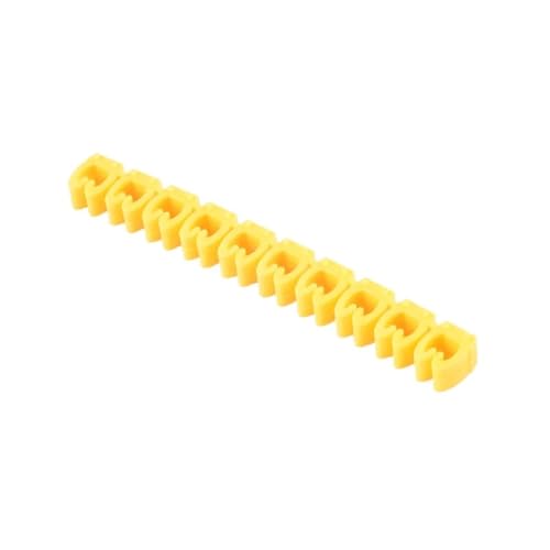 Labels Kabeletiketten, 100/150 Stück, Kabelmarkierungen, gelb, C-Typ, Markierungsnummernschild, Etikett for 2–8 mm Kabel, Netzwerkkabel, 150 Stück(M-1GS(2.5mm)100PCS) von JNHGSHUAISDF