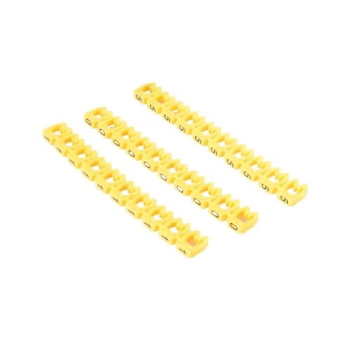 Labels Kabeletiketten, 100/150 Stück, Kabelmarkierungen, gelb, C-Typ, Markierungsnummernschild, Etikett for 2–8 mm Kabel, Netzwerkkabel, 150 Stück(M-2-(4.0mm)100PCS) von JNHGSHUAISDF