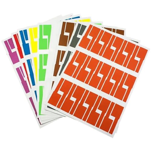 Labels Kabeletiketten, 150/300 Stück, nützliche bunte selbstklebende Kabeletiketten, wasserdichte Identifikationsetiketten, Aufkleber, Markierungswerkzeug, Glasfaser-Draht-Organizer(Mix-300pcs) von JNHGSHUAISDF