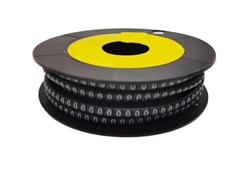 Labels Kabeletiketten, 250/500/1000 Stück, 0 bis 9, Zahlen, 2,5 mm², Kabeldrahtmarkierung, Spiralwicklung, farbig, 18 AWG-12 AWG (EC-1)(No.0,EC-2(500Pcs)) von JNHGSHUAISDF