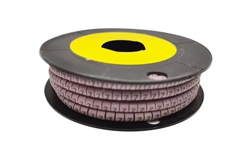 Labels Kabeletiketten, 250/500/1000 Stück, 0 bis 9, Zahlen, 2,5 mm², Kabeldrahtmarkierung, Spiralwicklung, farbig, 18 AWG-12 AWG (EC-1)(No.7,EC-0) von JNHGSHUAISDF