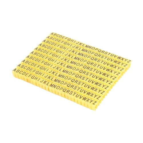 Labels Kabeletiketten, 260/390 Stück, Kabelmarkierungen, bunte Markierungsbuchstaben vom Typ C, Etiketten for 2 – 8 mm Kabel, Netzwerkkabel, Drahtmarkierung, Etiketten (390 Stück)(M-2(4.0mm)260pcs) von JNHGSHUAISDF