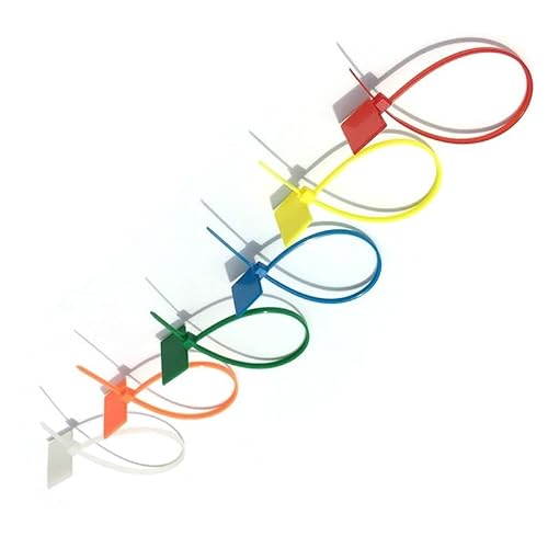 Labels Kabeletiketten, 50 Stück, Easy Mark, 4 x 150 mm, Nylon-Kabelbinder, Etiketten, Kunststoff-Klettbänder, Markierungen, Kabeletiketten, selbstsichernde Kabelbinder(Green) von JNHGSHUAISDF