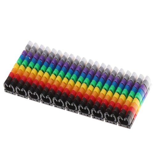 Labels Kabeletiketten Kabelmarkierer Bunte C-Typ Markierung Nummernschild Etikett for Draht 1,5/2,5/4/6mm²(Color-4) von JNHGSHUAISDF