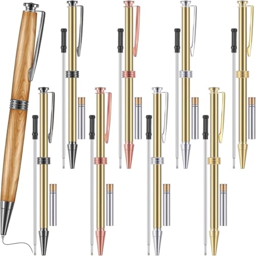 JNJOOD 12 Stück 7mm Trimline Twist Pen Slimline Twist Pen Kit Drechselbedarf für Holzdrehen DIY Bastelarbeiten von JNJOOD
