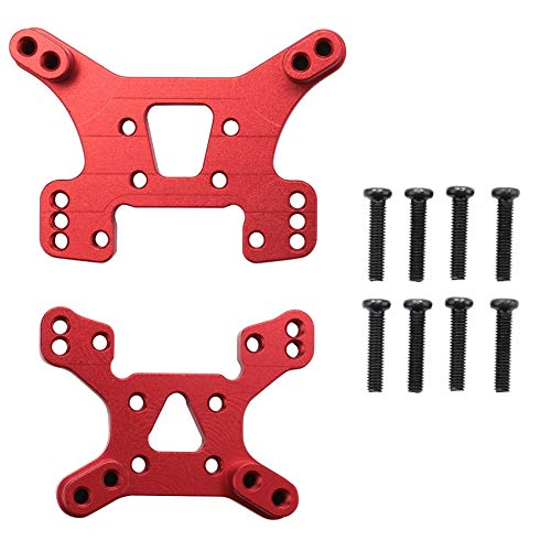 JNJOOD 144001 Teil Shock Tower Board Set Vorne und Hinten ZubehöR Teile für 144001 1/14 4WD RC Auto, Rot von JNJOOD