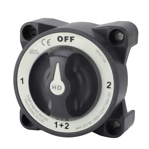 JNJOOD 500A Batterie-Umschalter Wohnmobil-Isolator Abschaltung 4-Positionen-Umschalter Batterie-Umschalter von JNJOOD