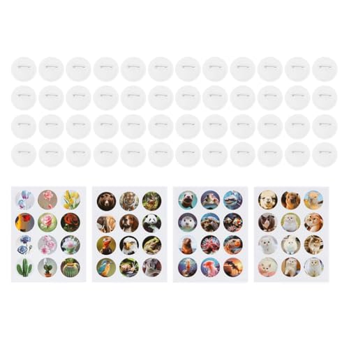 JNJOOD Einfache Button-Maker-Maschine für Anstecknadeln, Button-Teile zum Selbermachen, Anstecknadel-Button-Presse, 48-Teilige Button-Teile JNJOOD Einfache Button-Maker-Maschine für Anstecknadeln, Button-Teile zum Selbermachen, Anstecknadel-Button-Presse, 48-Teilige Button-Teile von JNJOOD