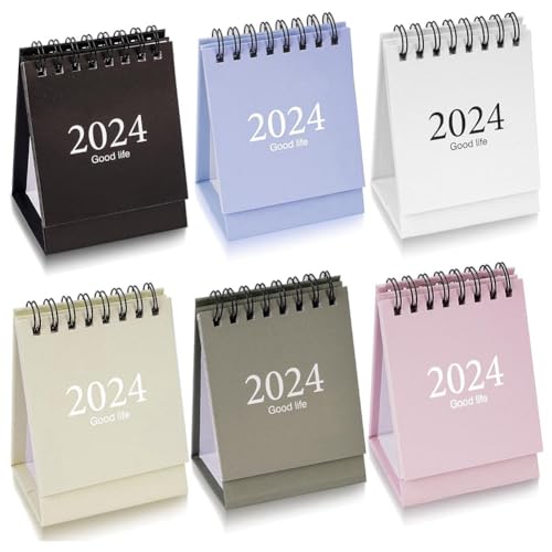 JNJOOD Mini-Tischkalender 2023–2024, Läuft Von Oktober 2023 Bis Dezember 2024, Kleiner Tischkalender 6 Stück von JNJOOD