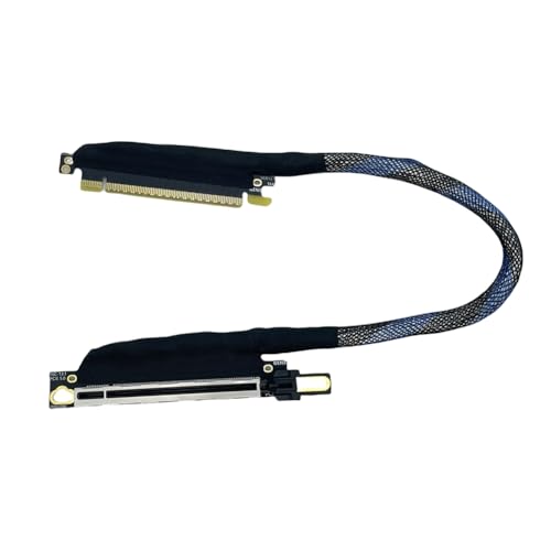 JNJOOD PCIE 5.0 X16 Grafikkarten-Verlängerungskabel, Versilberter PCI-E GEN5 64GT/S-Adapter für Verbesserte Serverleistung, 60 cm von JNJOOD