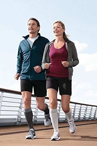 JOBST Sport Laufstrümpfe - Sportkompression für Damen und Herren - hilft, die Durchblutung zu verbessern - weich, leicht und atmungsaktiv, Grau, XL von JOBST