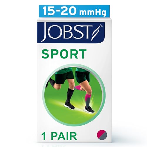 JOBST Sport Laufstrümpfe - Sportkompression für Damen und Herren - hilft, die Durchblutung zu verbessern - weich, leicht und atmungsaktiv, Pink, M von JOBST