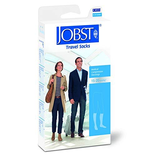 JOBST Travel Reisestrümpfe für Damen und Herren - hilft, Reisethrombosen vorzubeugen - weich, atmungsaktiv dank 33% Baumwollanteil, Beige, Size 3 von JOBST