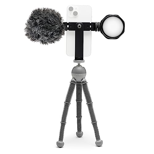 JOBY Beamo Reel Creator Kit Flexibles Stativ mit GripTight 360 Smartphone-Halterung, Wavo Mobile und Beamo Reel für spiegellose Kompaktkameras oder Smartphones (JB01862-BWW) von JOBY