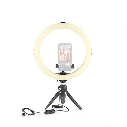 JOBY Beamo Ring Light 12" HandyPod Complete Mobile Kit, LED Selfie Ring Light für Smartphones und Kameras, inklusive Mini-Stativ für Telefon und Handyhalterung, Handy Stativ mit Ringlicht, zu 1 Kg von JOBY
