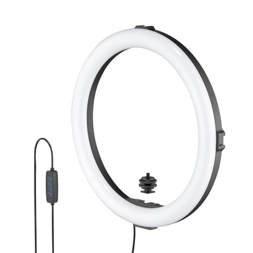 JOBY Beamo Ring Light 12 Zoll - Großes LED Selfie Licht für Handy od. Kamera mit 3 Farbtemperaturen & 10 Helligkeitsstufen, Mobil, Video, Video-Blogs, Live-Streams, Content Creation, Make-Up, Heimbüro von JOBY