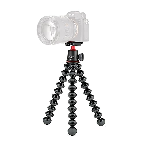 JOBY GorillaPod 3K Kit Flexibles und leichtes Stativ (mit Kugelkopf für DSLR-, CSC- und spiegellose Kameras, Traglast bis zu 3 kg), Made in Italy, JB91507-BWW, Schwarz von JOBY