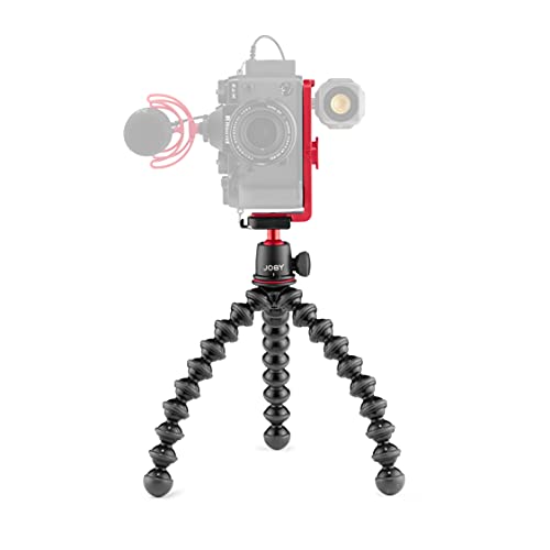 JOBY GorillaPod 3K Vert Kit, Kompaktes, flexibles 3K-Stativ und 3K-Kugelkopf mit vertikaler L-Halterung für spiegellose Kameras im Quer- und Hochformat bis zu 3 kg von JOBY