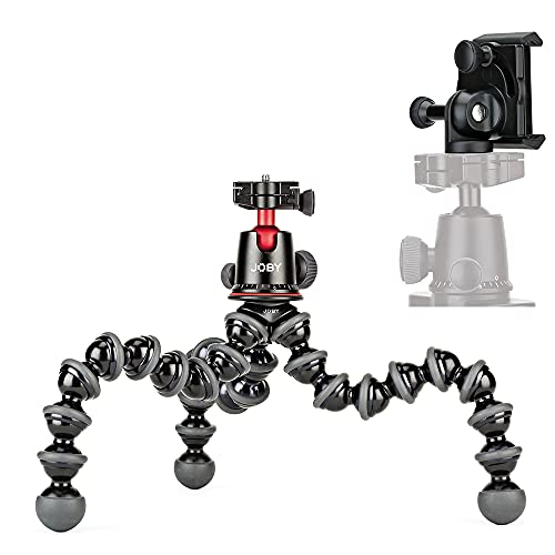 JOBY GorillaPod 5K GripTight Mount PRO Kit. Flexibles Aluminium-Stativ GorillaPod 5K und Kugelkopf 5K mit verriegelbarer Smartphone-Halterung, bequemer Quer- oder Hochformat-Modus. Trägt bis zu 5 kg von JOBY