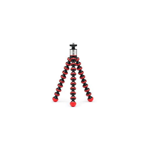 JOBY GorillaPod GO, Flexibles Stativ mit Kugelkopf und GripTight 360 Halterung für Smartphone, Kompaktkamera oder andere Geräte bis zu 0,5 kg, JB01863-0WW Rot von JOBY