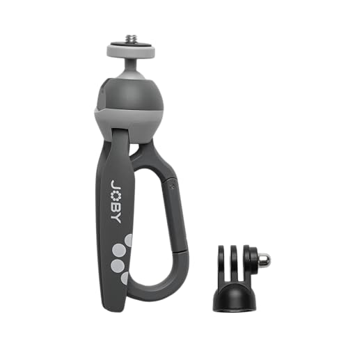 JOBY HandyPod Clip Action Mini Stativ mit Karabiner für Action Kamera, kompatibel mit GoPro, HERO12, Insta360, Kompaktkamera Sony ZV-1 II (JB01838-BWW) von JOBY