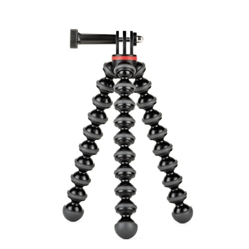 JOBY JB01516-BWW GorillaPod 500 Action flexibles Ministativ (mit Stiftbefestigung für GoPro, 360-Grad-Kameras und andere Action-Kameras, Traglast bis zu 500 g) von JOBY