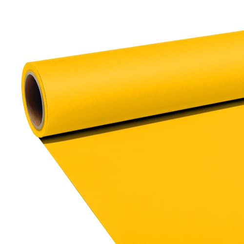 JOBY Seamless Creator Background Paper, Photography Backdrop for Videos, Streaming, Interviews, Backdrops Photoshoot, Props, Size 1.35X11m, Happi DayZ Yellow, JB01885-BWW, Gelb von JOBY