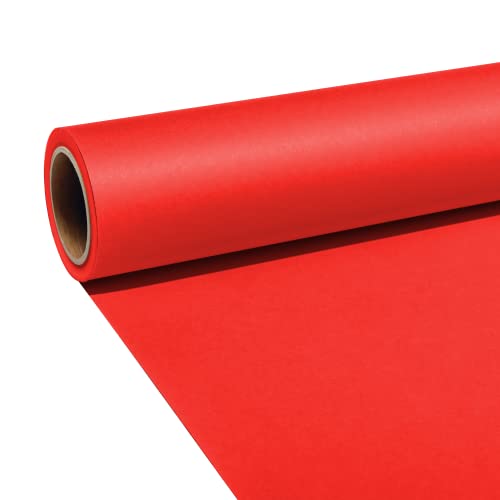 JOBY Seamless Creator Background Paper, Photography Backdrop for Videos, Streaming, Interviews, Backdrops for Photoshoot, Photography Props, Size 1.35X11m, Candy Cane Red, JB01879-BWW von JOBY