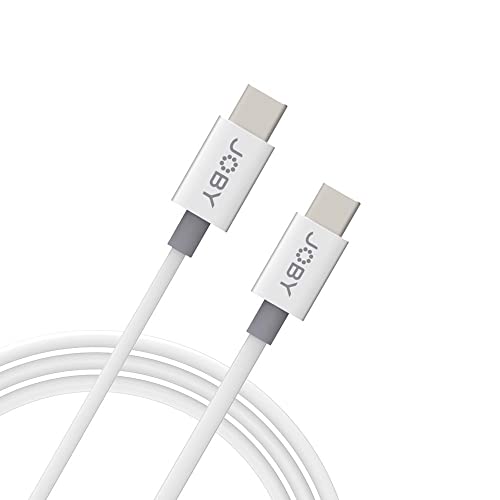 JOBY USB-C zu USB-C PD Synchronisations- und Ladekabel, 2m Länge, Weiß, USB Typ-C Kabel, Schnellladekabel von JOBY