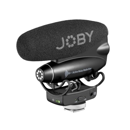 JOBY Wavo PRO Professionelles Richtmikrofon zur Kameramontage, Stabmikrofon mit Eingebauter ANR und mit Rycote-Dämpfungshalterung, Dynamische Mikrofone, Professionelles Mikrofon, Mikrofon Kamera von JOBY