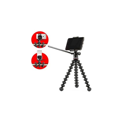 Joby JB01501-BWW GripTight PRO + GP Videostativ Videokopf (mit Schwenk-/Neigefunktion + GorillaPod Flexi-Stativ für Alle Smartphones mit oder ohne Hülle) von JOBY