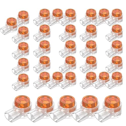 JOCXZI 100PCS Telefonkabel Verbinder Kabel Klemmen Verbinder - Kabel Verbinder UY-Anschluss Klemme Kabelverbinder Fettfüllung Verbindungsclip für Kabeldatenleitung,mit Dichtungsgel Fettfüllung von JOCXZI