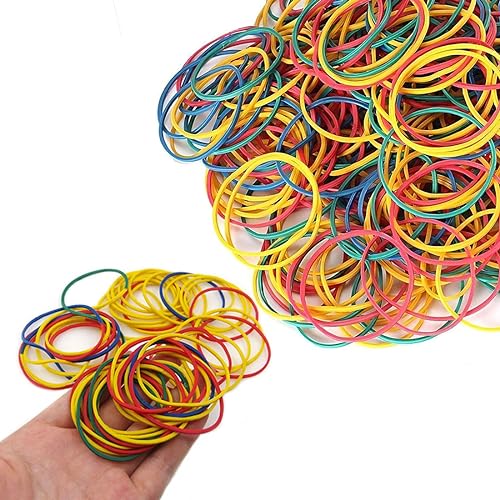 JOCXZI Bunte Gummibänder - 200Pcs Gummiringe Große, Hochwertig Farbe Gummiringe, Gummiband Haushaltsgummi für Haare, Haushalt, Stifte, Katapulte, Rechnungen(Ø38mm+Ø50mm) von JOCXZI