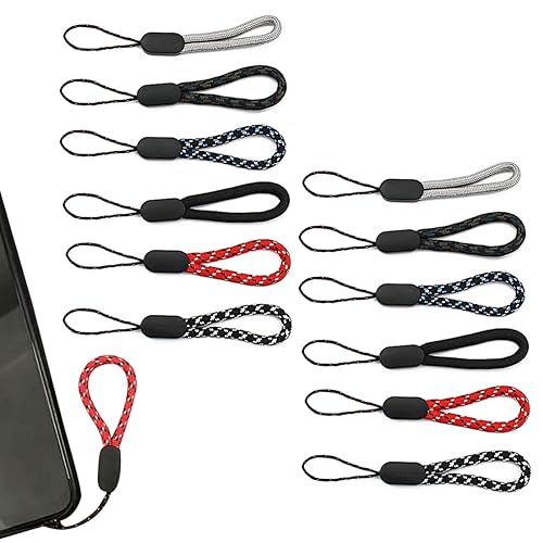 JOCXZI Finger Lanyard Small Handschlaufe - 12Pcs Verstellbare Finger Wrist Neck Lanyards Nylon Fingerschlaufe Tragbare Finger Lanyard Handschlaufe für Handy, Kamera, Schlüssel, USB Sticks JOCXZI Finger Lanyard Small Handschlaufe - 12Pcs Verstellbare Finger Wrist Neck Lanyards Nylon Fingerschlaufe Tragbare Finger Lanyard Handschlaufe für Handy, Kamera, Schlüssel, USB Sticks von JOCXZI