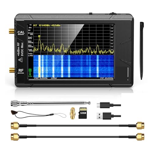 Spektrumanalysator 2,8-Zoll-Display-Spektrumanalysator ULTRA 4-Zoll-Display 100 kHz bis 5,3 GHz mit 32-GB-Karte Version V0.4.5.1 Ultraweiter Messfrequenzbereich(Color:SA) von JODEOL