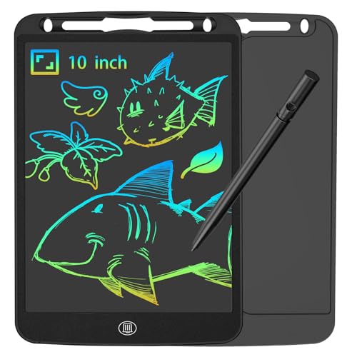 JOEAIS LCD Schreibtablett 10 Zoll, Tragbarer Elektronischer Zeichenblock zum Lernen, Kritzeln und Notieren, Weihnachts- und Geburtstagsspielzeug Geschenke für Jungen und Mädchen (Schwarz) von JOEAIS