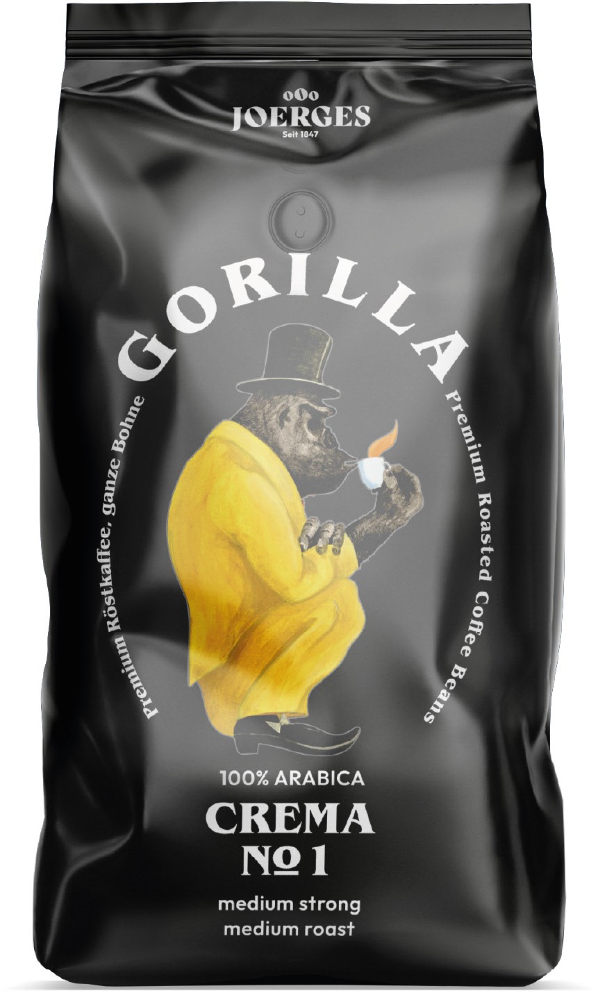 Gorilla Espresso Crema No.1 (1000g) Kaffeebohnen schwarz von JOERGES