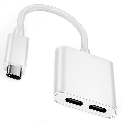 JOFUUM Typc-Auf-Dual-C-KopfhöRer- und LadegeräT-Adapter 2-In-1-Hub-Audio-LadegeräT-Splitter PD 3.0 60-W-Schnelllade-Splitter von JOFUUM